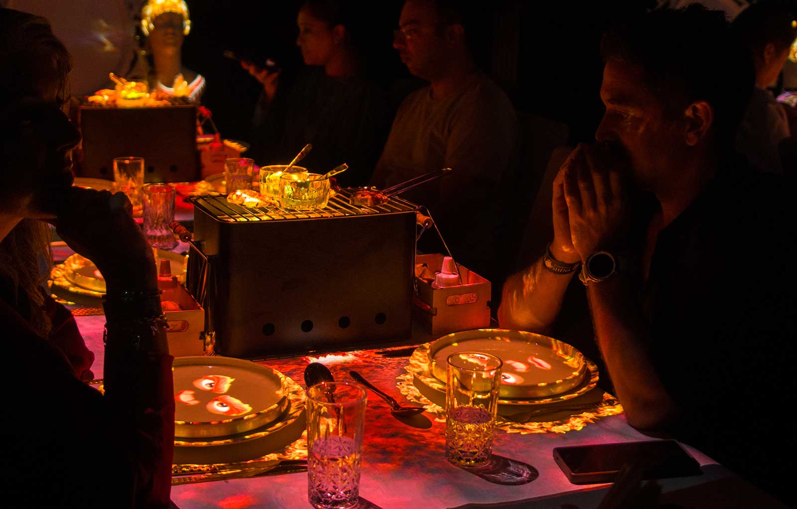 4 Elements Dinnershow Hong Kong — fire element projection